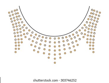 Collar, adornos, en vectores