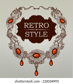 Necklase vintage frame