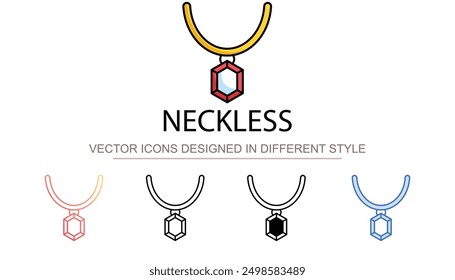Diseño de icono sin cuello con fondo blanco