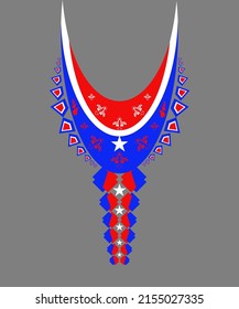 Cuello, Collar patrón para bordado, tejido, impresión. Patrón de cuello tribal.