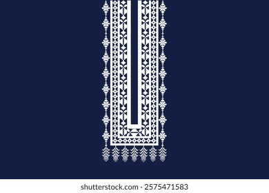 Neckline embroidery ethnic design for cloth , fabric and textiles.