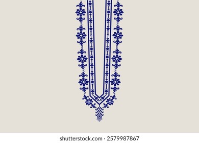 Neckline embroidery ethnic design for cloth, fabric and textiles 