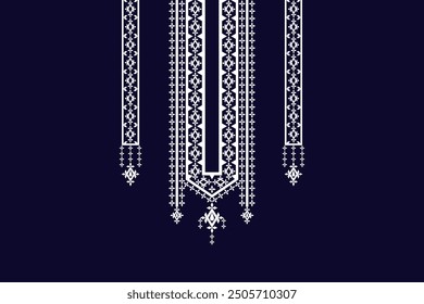 Neckline embroidery ethnic design for fabric, cloth and textile