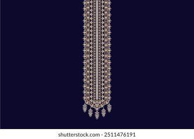 Neckline embroidery ethnic pattern design for women clothes, dresses anf fabric