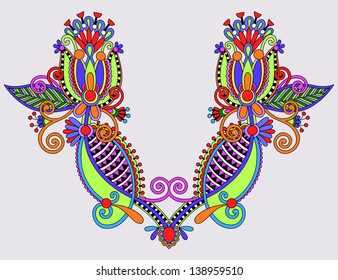 Neckline embroidery fashion