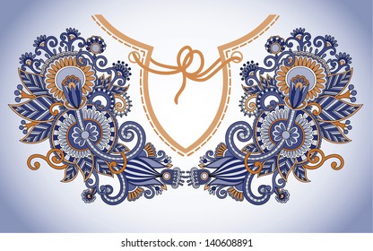 Neckline embroidery fashion