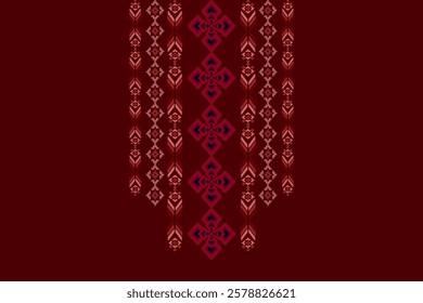 Neckline embroidery geometric abstract elements neck pattern. Native decorative design for fabric, clothing, illustration, texture, collar decor, border, rug, decoration, printing, element, necklace