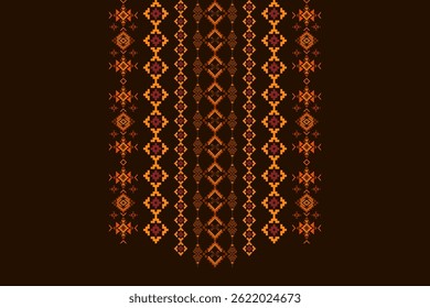 Neckline embroidery geometric abstract elements neck pattern. Native decorative design for fabric, clothing, illustration, texture, collar decor, border, rug, decoration, printing, element, necklace