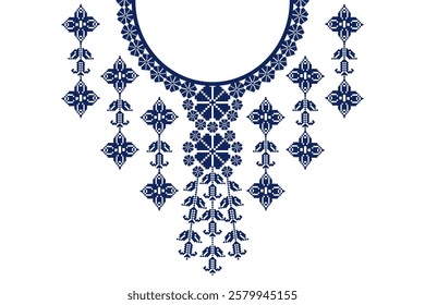 Neckline embroidery traditional design for cloth, fabric and textiles 