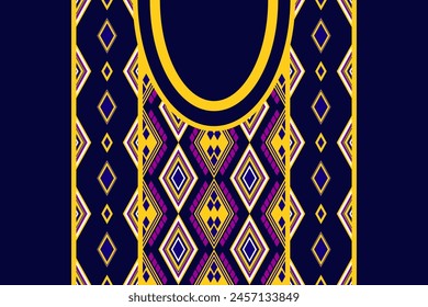 Neckline embroidery traditional style for cloth and fabric