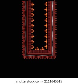 neckline ethnic embroidery designs for textile industry.