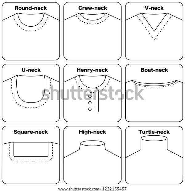 Neckline Vector Set Stock Vector (Royalty Free) 1222155457 | Shutterstock