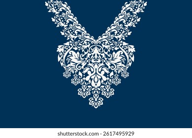 Neckline,neckline pattern,neckline floral pattern,neck design embroidery,Vector illustration,neck ornament,Ikat floral pattern,baroque style.design for texture,fabric,clothing,decoration,print,blouse,batik.