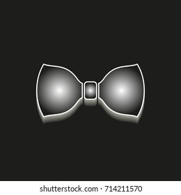 Necktie - 3d vector icons. Illustrations isolated on black background for graphic and web design.