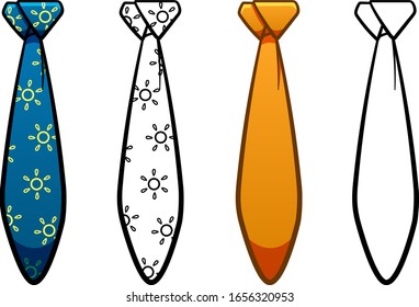 necktie simple knot four variants set stock vector royalty free 1652520751 shutterstock