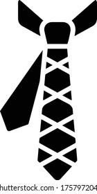 Necktie, black tie icon