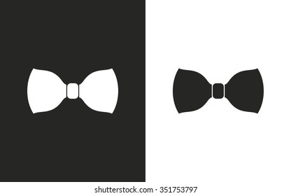 Necktie  -  black and white icons. Vector illustration