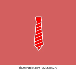 necktie design sticker isolated concept