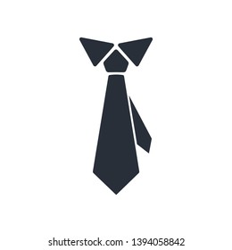 Necktie. Dress code. Vector icon, white background.