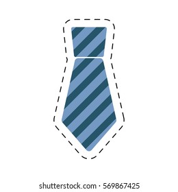 necktie elegant father day cut line vector illustration eps 10