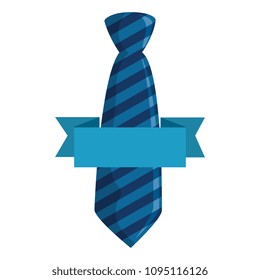 necktie elegant with ribbon fathers day icon
