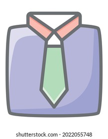 Necktie fully editable vector icon

