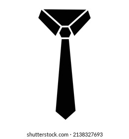 icono del vector de estilo de glifo necktie que puede modificar o editar fácilmente 