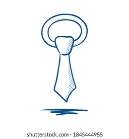 Necktie. Hand drawn vector illustration