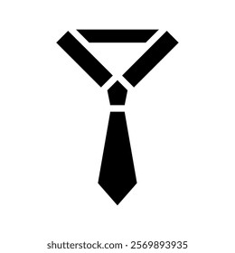 Necktie icon. Concept of business, fashion, and formal wear.