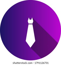 necktie icon flat design on colorful background