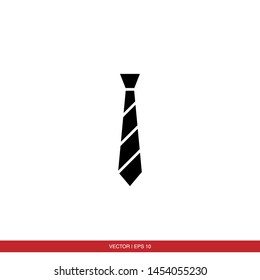 Necktie Icon Flat Vector Illustration
