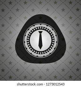 necktie icon inside black emblem. Vintage.