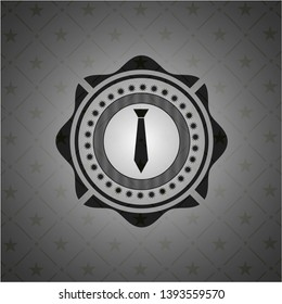 necktie icon inside black emblem