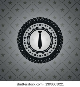 necktie icon inside retro style black emblem