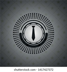 necktie icon inside retro style black emblem