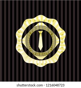 necktie icon inside shiny badge