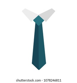 Necktie icon isolated on white background. Colored tie for men. Vector illustration