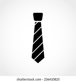 Necktie Icon Isolated on White Background