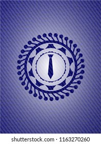 necktie icon with jean texture