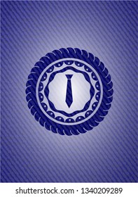 necktie icon with jean texture