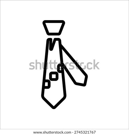 Necktie Icon, Line Vector graphics