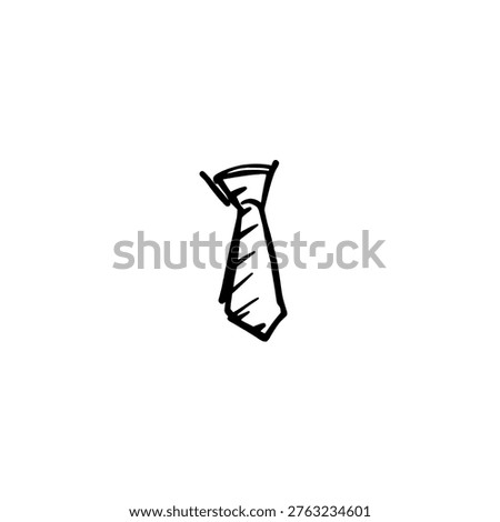 Necktie icon logo design. Necktie sign and symbol. Necktie icon. Business and Father's Day gift accessory.
