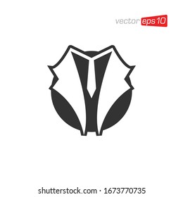 Necktie Icon Logo Design Vector