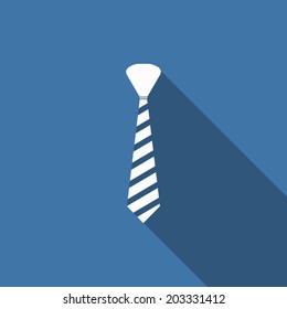 necktie icon with long shadow