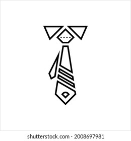 Necktie Icon, Neck Tie Icon, Tie Vector Art Illustration