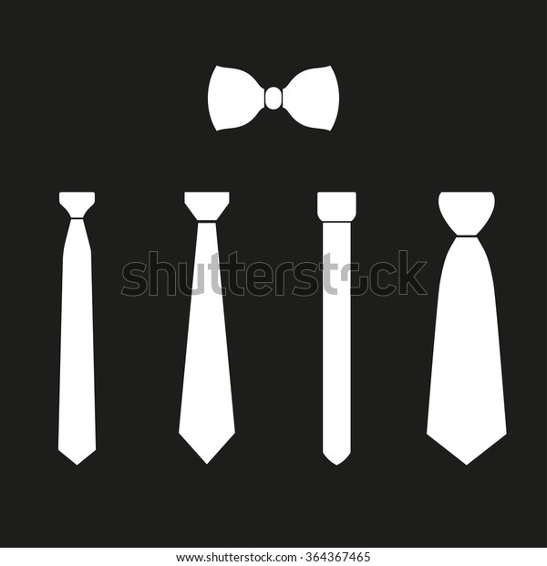 Necktie Icon On Black Background Vector Stock Vector (Royalty Free ...