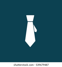 necktie icon on blue background
