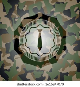 necktie icon on camouflage pattern