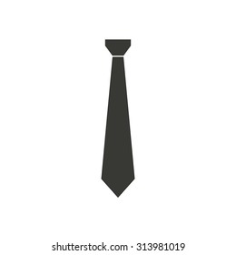 Necktie Vector Icon White Illustration Isolated Stock Vector (Royalty ...