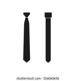 Necktie  icon  on white background. Vector illustration.